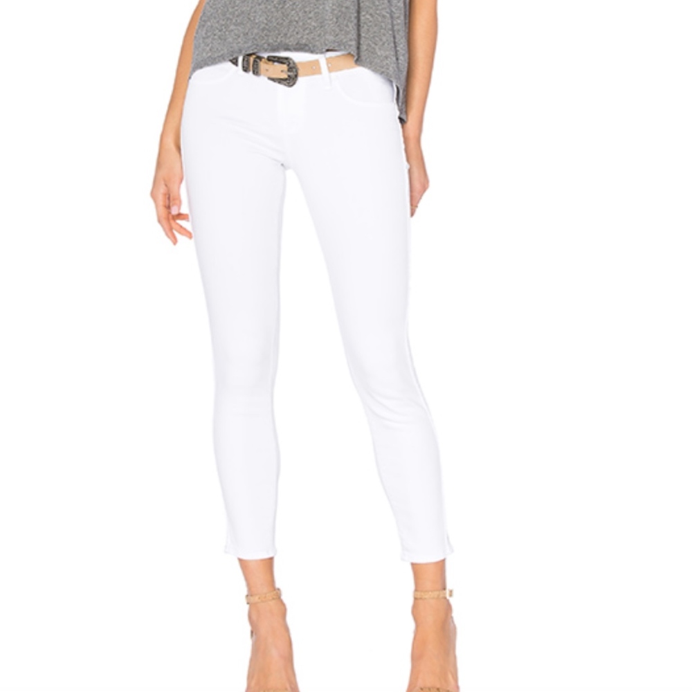 PAIGE white cropped jeans